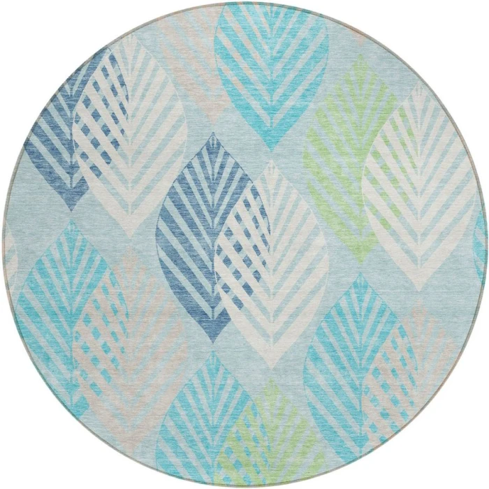 Addison Chantille ACN744-Teal 8 ft. X 8 ft. Round Rug