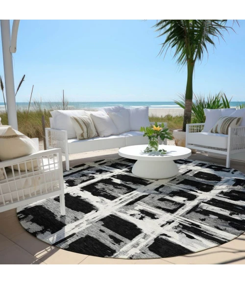 Addison Chantille ACN745-Black 8 ft. X 8 ft. Round Rug