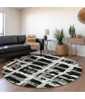 Addison Chantille ACN745-Black 8 ft. X 8 ft. Round Rug