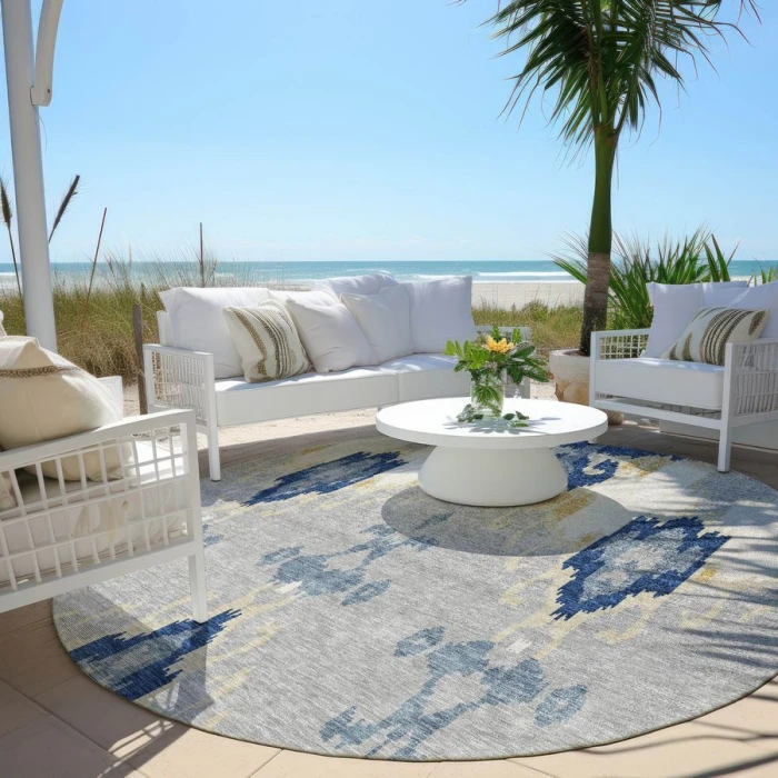 Addison Chantille ACN748-Navy 8 ft. X 8 ft. Round Rug