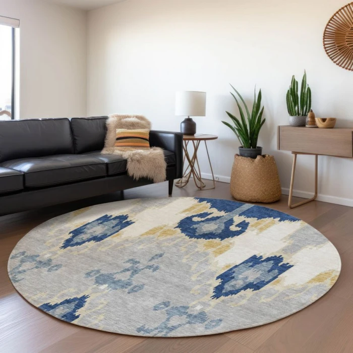 Addison Chantille ACN748-Navy 8 ft. X 8 ft. Round Rug