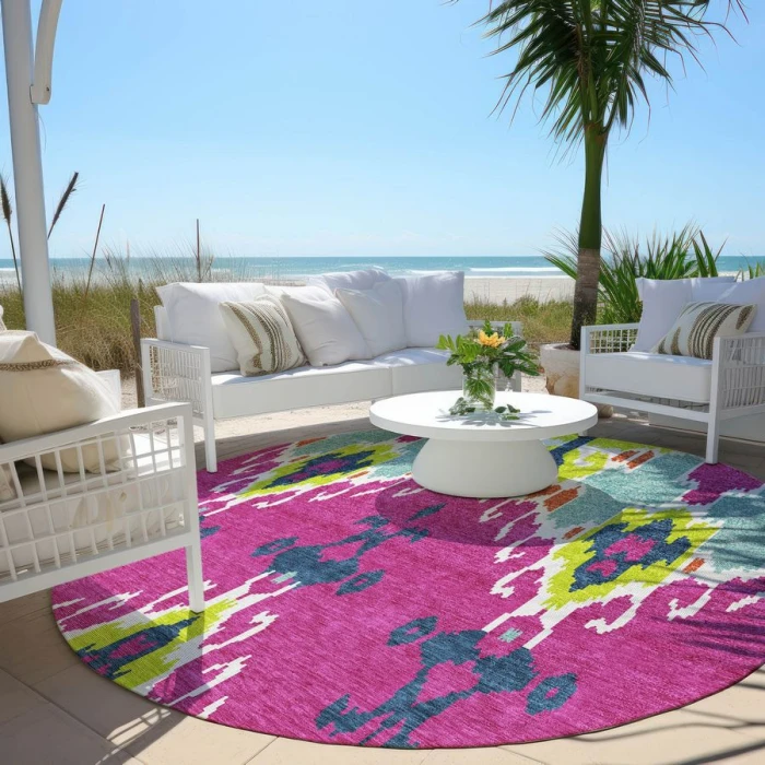 Addison Chantille ACN748-Pink 8 ft. X 8 ft. Round Rug