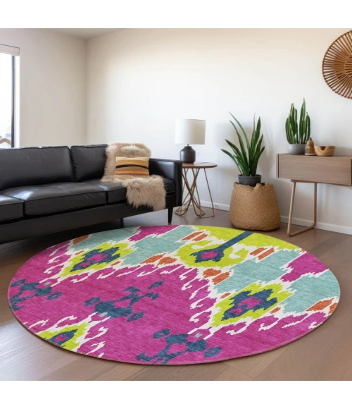 Addison Chantille ACN748-Pink 8 ft. X 8 ft. Round Rug