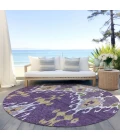Addison Chantille ACN748-Purple 8 ft. X 8 ft. Round Rug