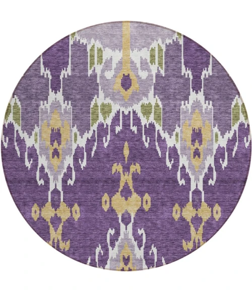 Addison Chantille ACN748-Purple 8 ft. X 8 ft. Round Rug