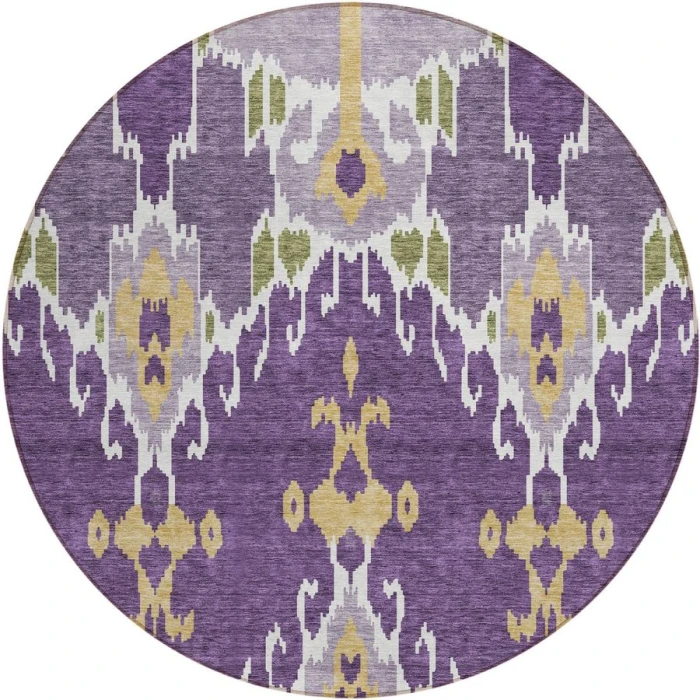 Addison Chantille ACN748-Purple 8 ft. X 8 ft. Round Rug