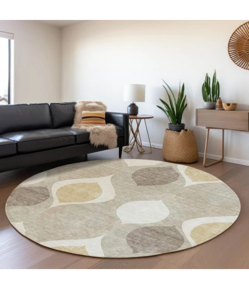 Addison Chantille ACN749-Beige 8 ft. X 8 ft. Round Rug