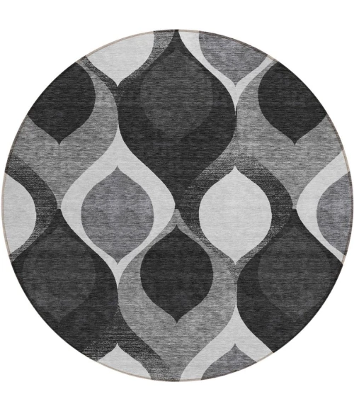 Addison Chantille ACN749-Black 8 ft. X 8 ft. Round Rug