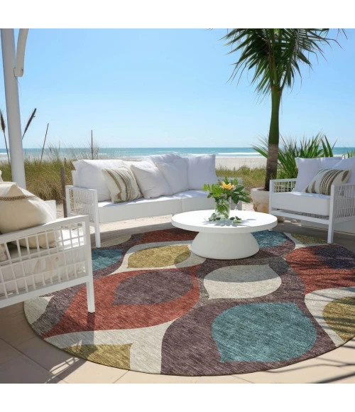 Addison Chantille ACN749-Brown 8 ft. X 8 ft. Round Rug