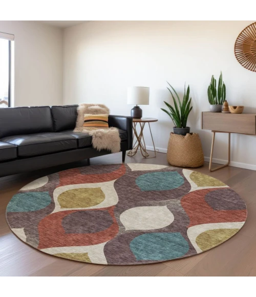 Addison Chantille ACN749-Brown 8 ft. X 8 ft. Round Rug