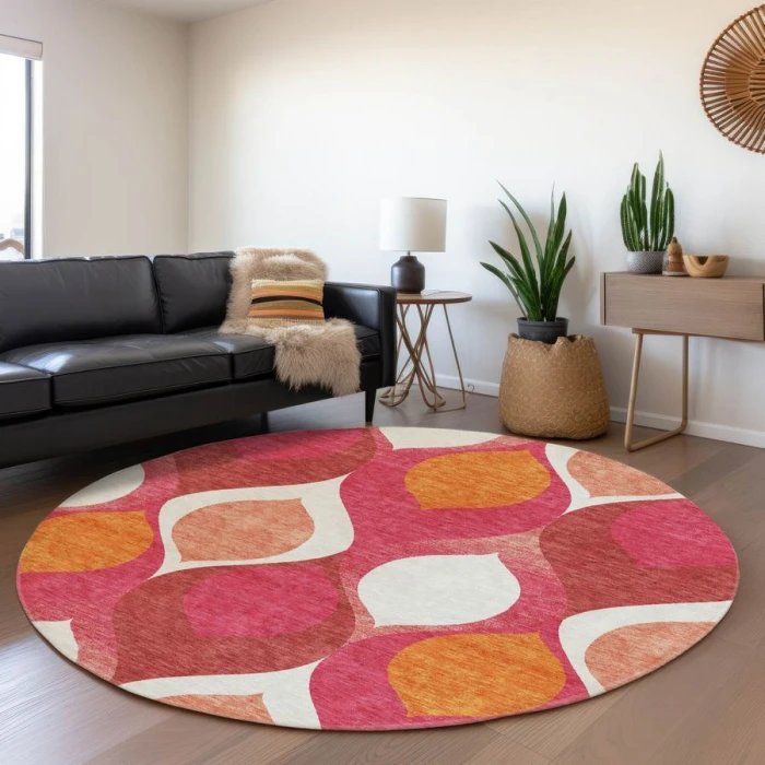 Addison Chantille ACN749-Pink 8 ft. X 8 ft. Round Rug