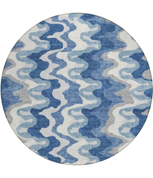 Addison Chantille ACN750-Blue 8 ft. X 8 ft. Round Rug