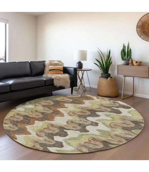Addison Chantille ACN750-Chocolate 8 ft. X 8 ft. Round Rug