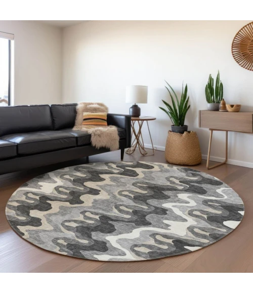 Addison Chantille ACN750-Gray 8 ft. X 8 ft. Round Rug