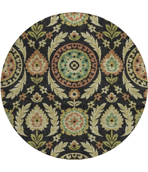 Addison Chantille ACN751-Black 8 ft. X 8 ft. Round Rug