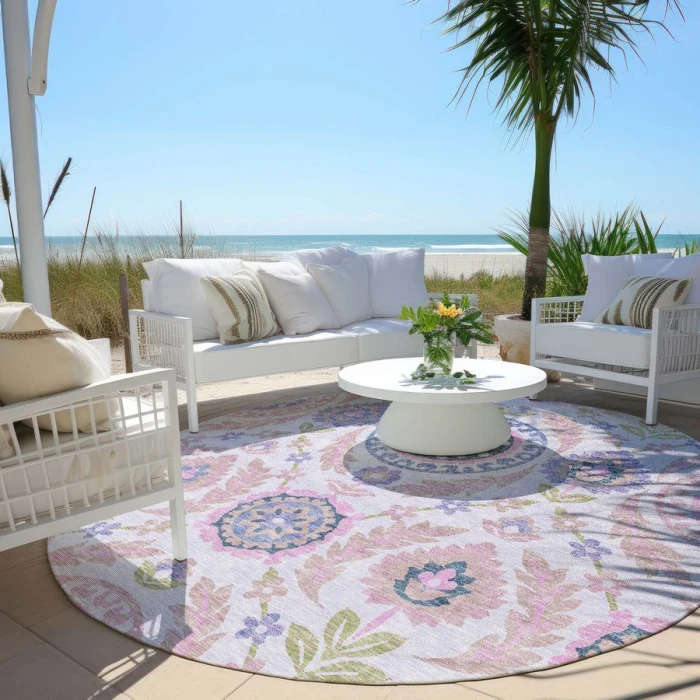 Addison Chantille ACN751-Blush 8 ft. X 8 ft. Round Rug