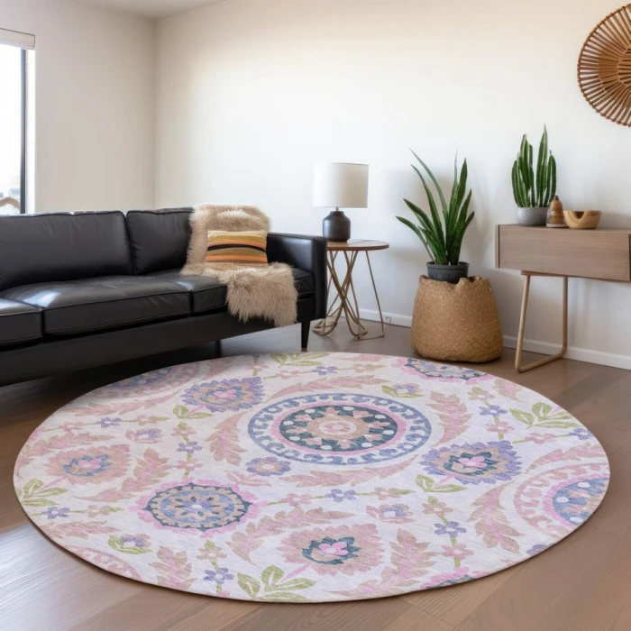 Addison Chantille ACN751-Blush 8 ft. X 8 ft. Round Rug