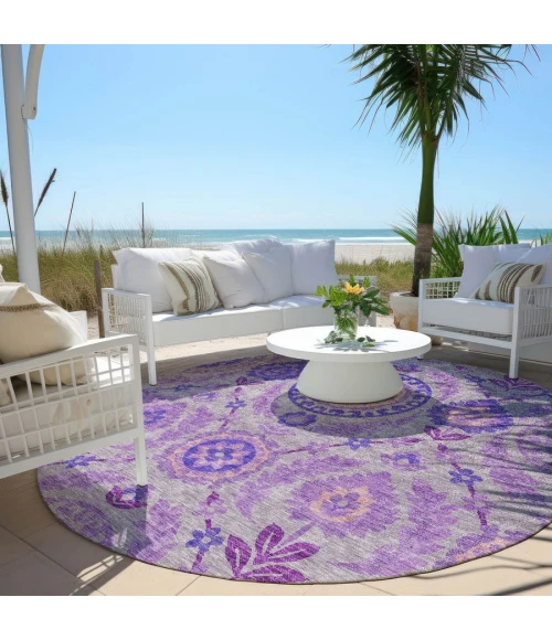 Addison Chantille ACN751-Lavender 8 ft. X 8 ft. Round Rug