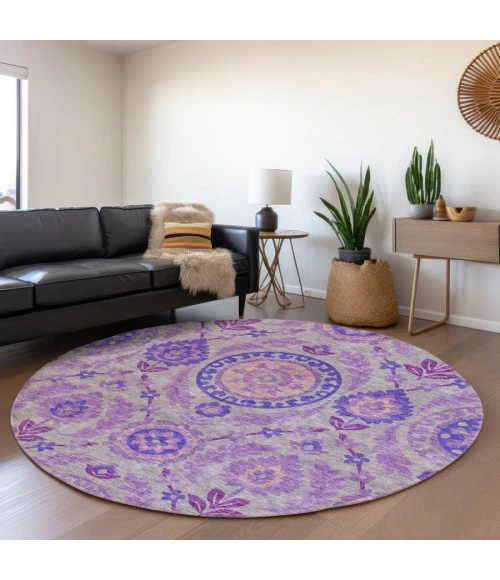 Addison Chantille ACN751-Lavender 8 ft. X 8 ft. Round Rug