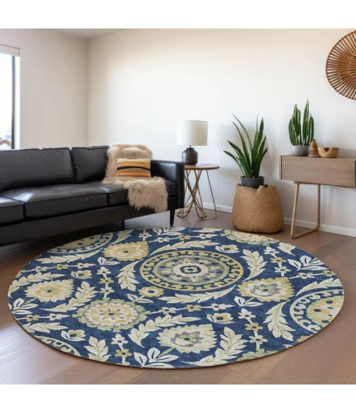 Addison Chantille ACN751-Navy 8 ft. X 8 ft. Round Rug