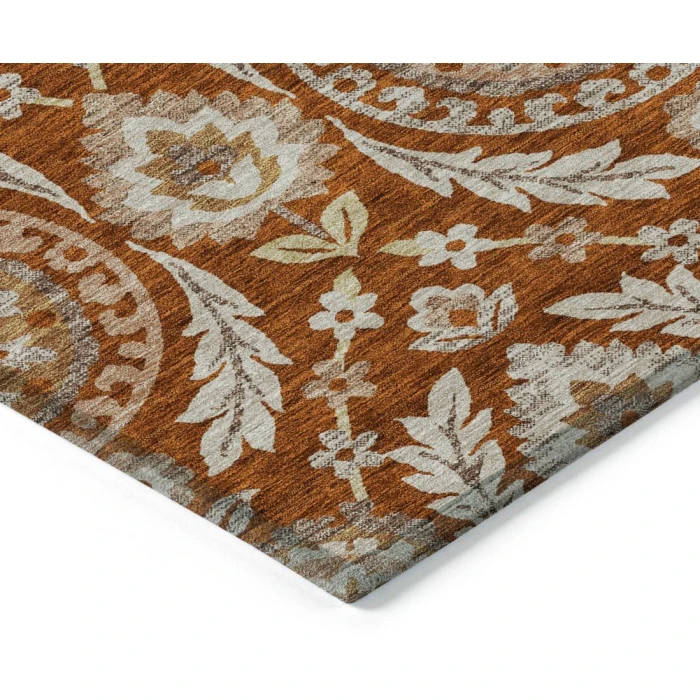 Addison Chantille ACN751-Paprika 8 ft. X 8 ft. Round Rug
