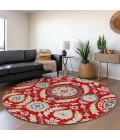 Addison Chantille ACN751-Red 8 ft. X 8 ft. Round Rug