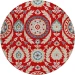 Addison Chantille ACN751-Red 8 ft. X 8 ft. Round Rug