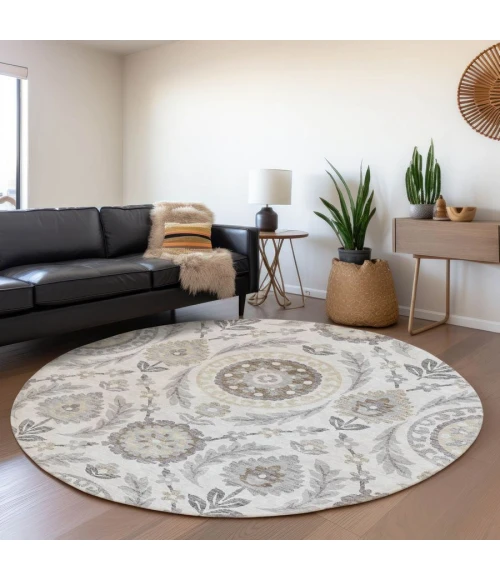 Addison Chantille ACN751-Silver 8 ft. X 8 ft. Round Rug