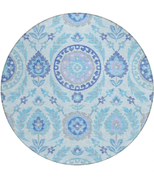 Addison Chantille ACN751-Sky 8 ft. X 8 ft. Round Rug