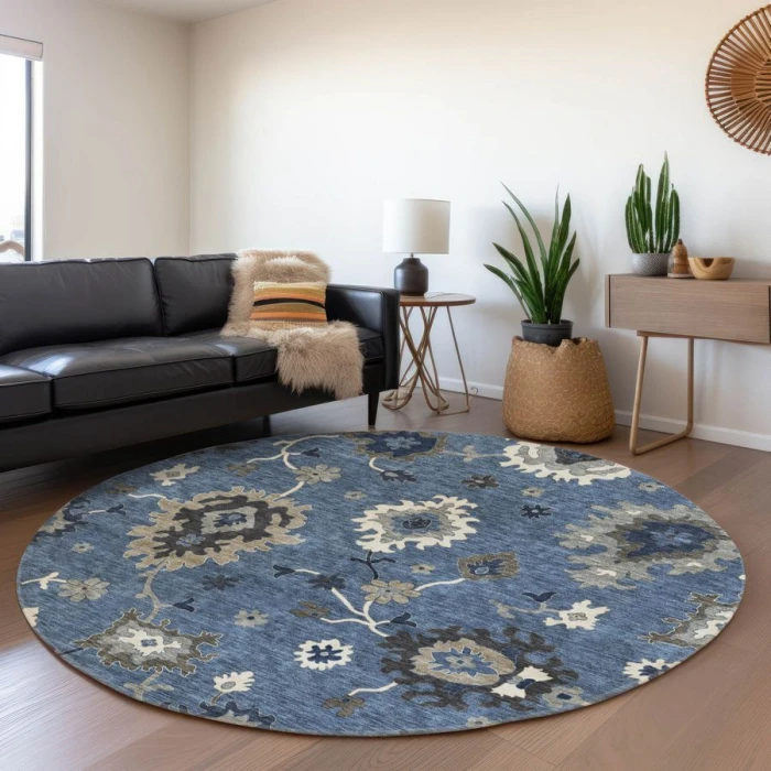 Addison Chantille ACN753-Blue 8 ft. X 8 ft. Round Rug