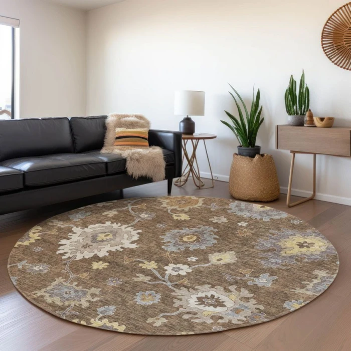 Addison Chantille ACN753-Chocolate 8 ft. X 8 ft. Round Rug