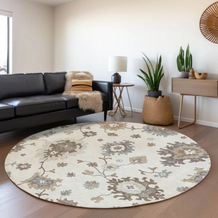 Addison Chantille ACN753-Ivory 8 ft. X 8 ft. Round Rug