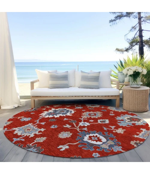 Addison Chantille ACN753-Red 8 ft. X 8 ft. Round Rug