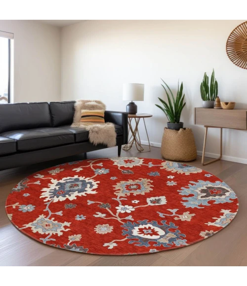 Addison Chantille ACN753-Red 8 ft. X 8 ft. Round Rug