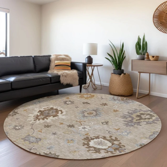 Addison Chantille ACN753-Taupe 8 ft. X 8 ft. Round Rug