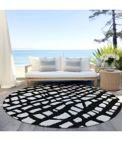 Addison Chantille ACN754-Black 8 ft. X 8 ft. Round Rug