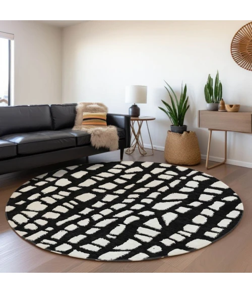 Addison Chantille ACN754-Black 8 ft. X 8 ft. Round Rug