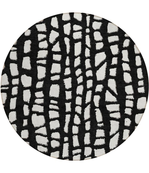 Addison Chantille ACN754-Black 8 ft. X 8 ft. Round Rug