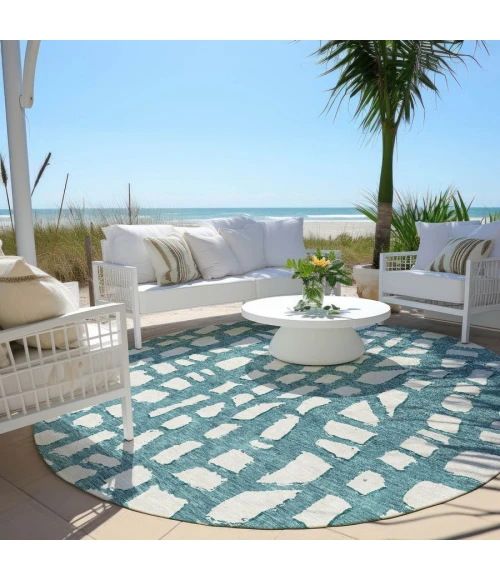 Addison Chantille ACN754-Teal 8 ft. X 8 ft. Round Rug