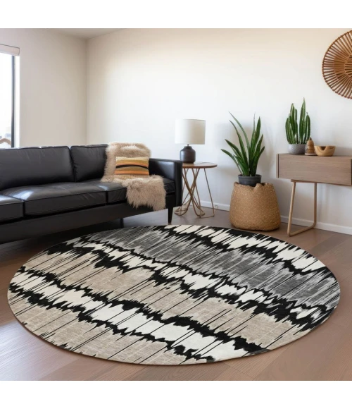 Addison Chantille ACN755-Black 8 ft. X 8 ft. Round Rug