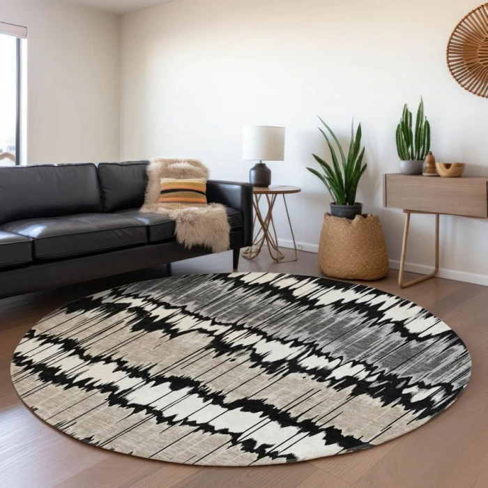 Addison Chantille ACN755-Black 8 ft. X 8 ft. Round Rug