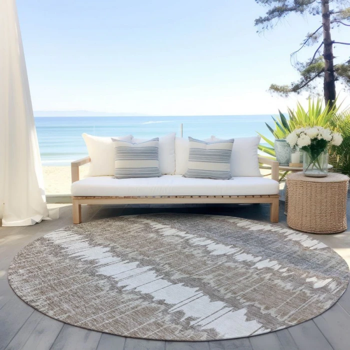 Addison Chantille ACN755-Taupe 8 ft. X 8 ft. Round Rug