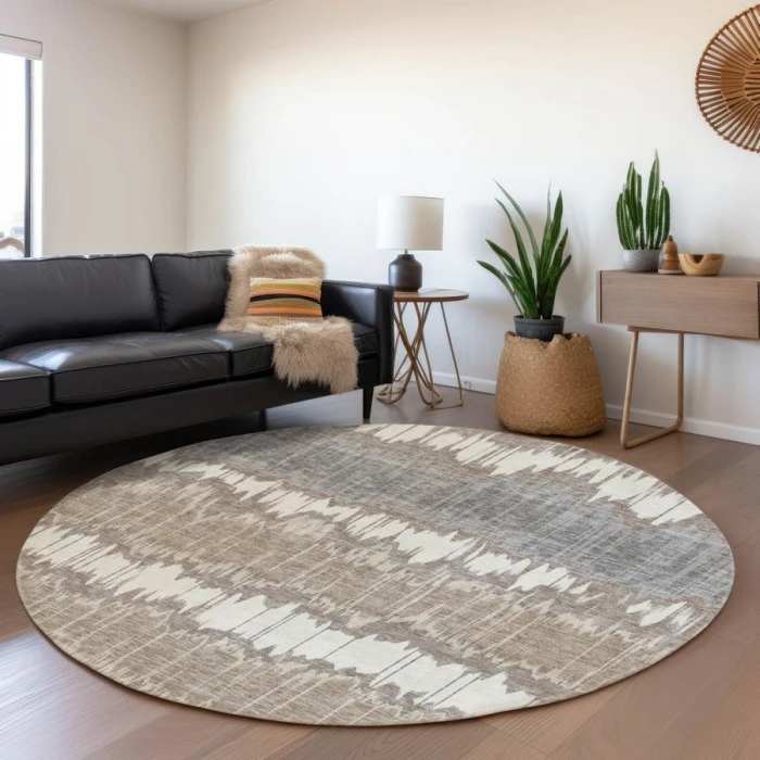 Addison Chantille ACN755-Taupe 8 ft. X 8 ft. Round Rug