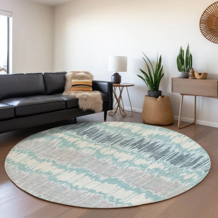 Addison Chantille ACN755-Teal 8 ft. X 8 ft. Round Rug