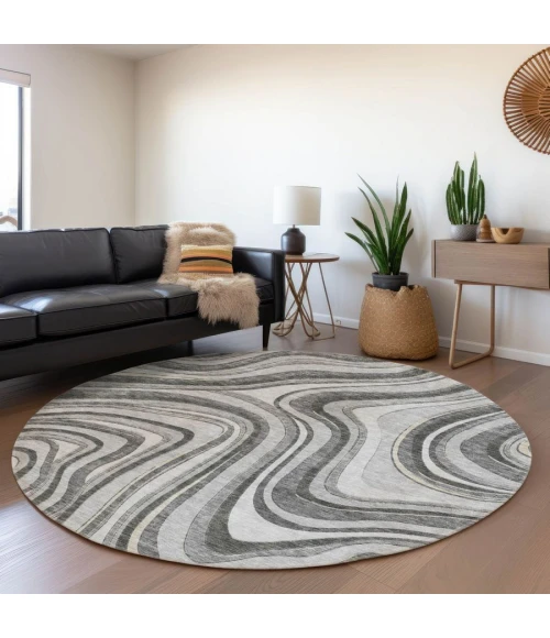 Addison Chantille ACN756-Gray 8 ft. X 8 ft. Round Rug