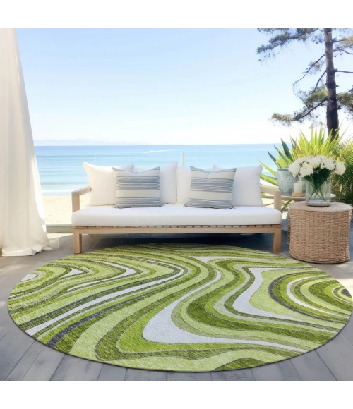 Addison Chantille ACN756-Lime 8 ft. X 8 ft. Round Rug