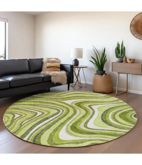 Addison Chantille ACN756-Lime 8 ft. X 8 ft. Round Rug