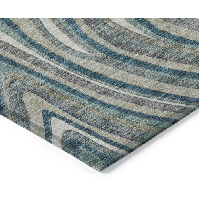 Addison Chantille ACN756-Teal 8 ft. X 8 ft. Round Rug