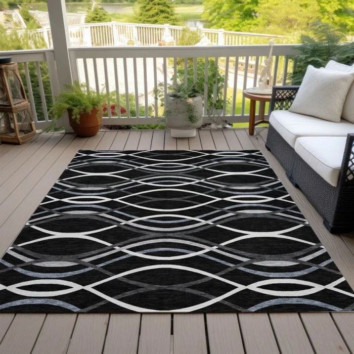 Addison Chantille ACN757-Black 5 ft. X 7 ft. 6 in. Rectangle Rug