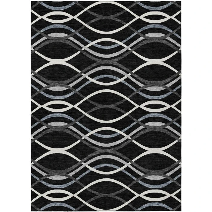 Addison Chantille ACN757-Black 5 ft. X 7 ft. 6 in. Rectangle Rug